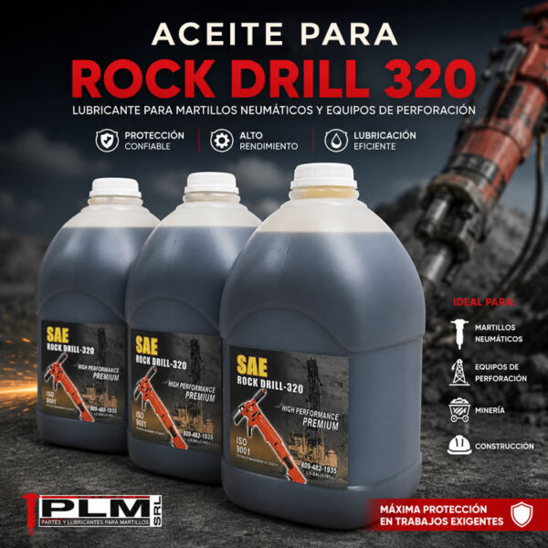 Aceite para Rock Drill 320 para martillos neumaticos