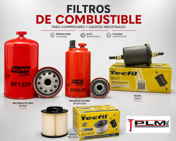 filtros de combustible para compresores y equipos industriales PLM SRL