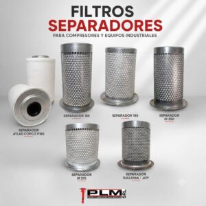 filtros separadores para compresores y equipos industriales plm srl