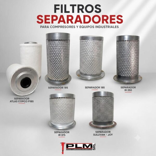 filtros separadores para compresores y equipos industriales plm srl