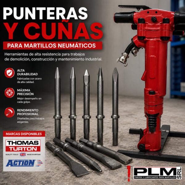 punteras y cuñas para martillos neumaticos thomas turton action