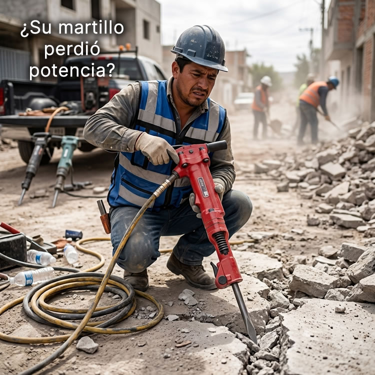perdida de potencia martillo neumatico v2